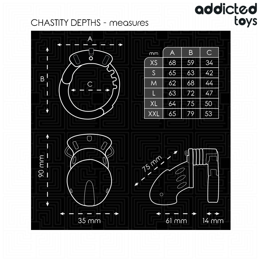 Addicted Chastity Depths Peniskäfig 7,5 cm
