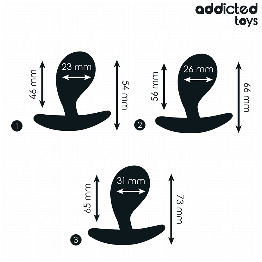 Addicted 3er-set Analplug Modell 3