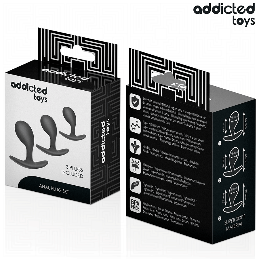 Addicted 3er-set Analplug Modell 3