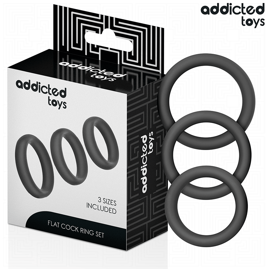 Addicted Set aus Flachen Silikonringen