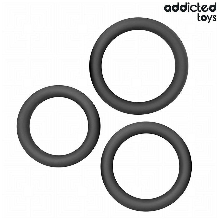 Addicted Set aus Flachen Silikonringen