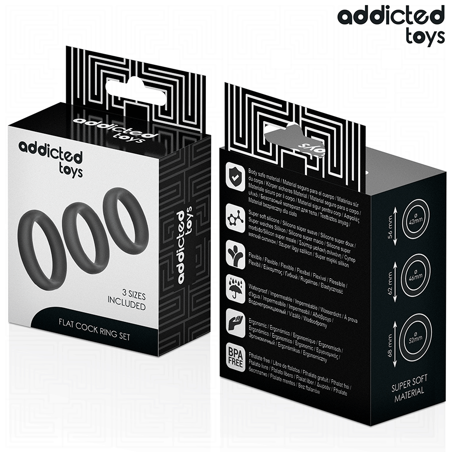Addicted Set aus Flachen Silikonringen