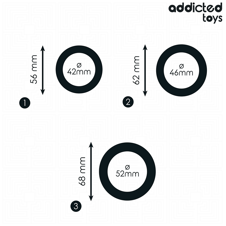Addicted Set aus Flachen Silikonringen