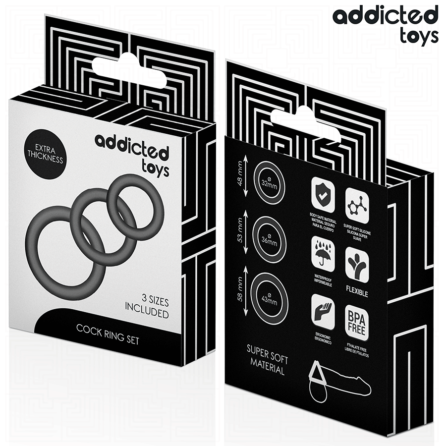 Addicted Set Silikonringe Modell 1
