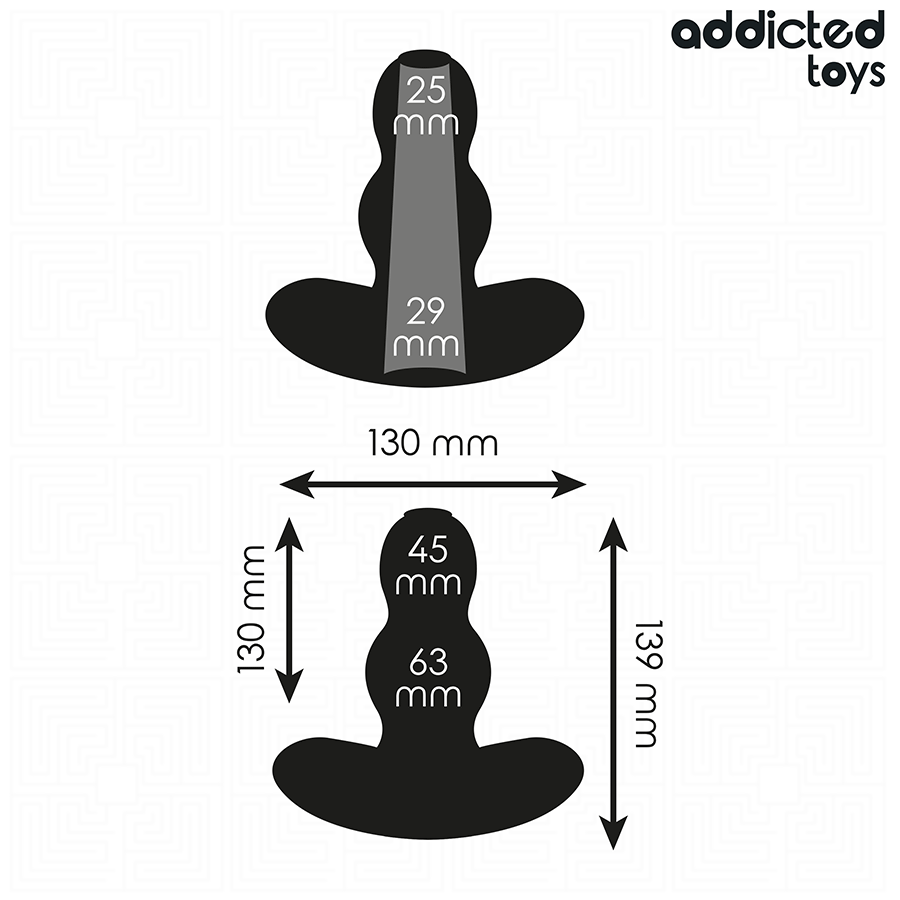 Addicted Hohl Anal Plug Grösse Xl 13,9 cm
