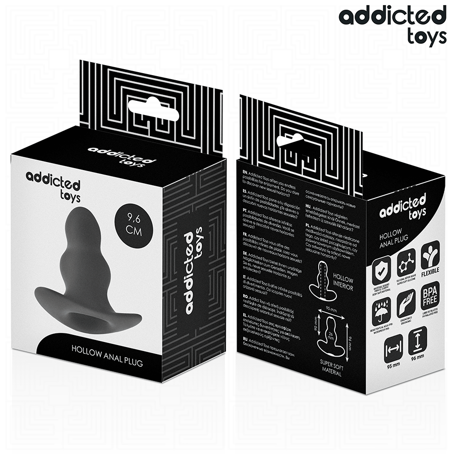 Addicted Hohl Anal Plug Grösse M 9,6 cm