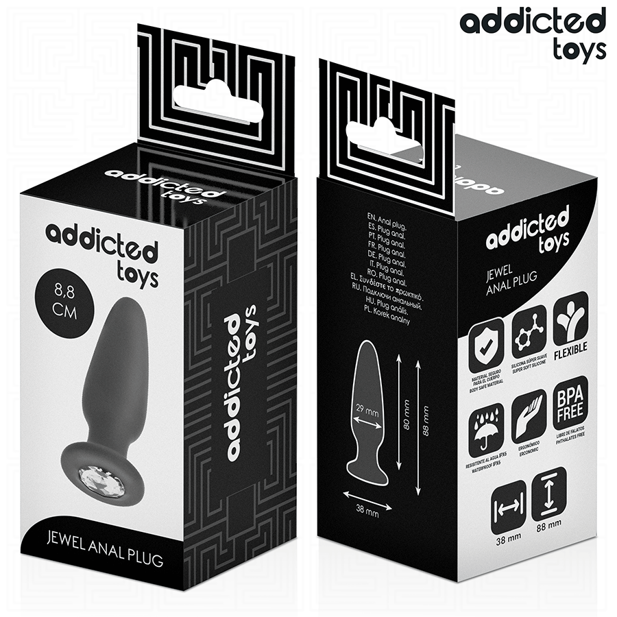 Addicted Anal Plug mit Juwel Grösse S 8,8 cm