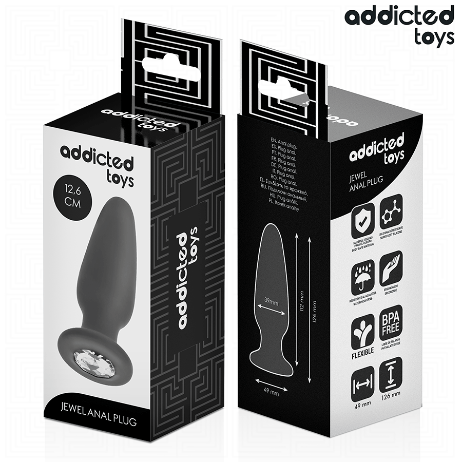 Addicted Anal Plug mit Juwel Grösse L 12,6 cm