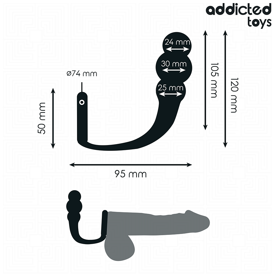 Addicted Analplug mit Ring Modell 1