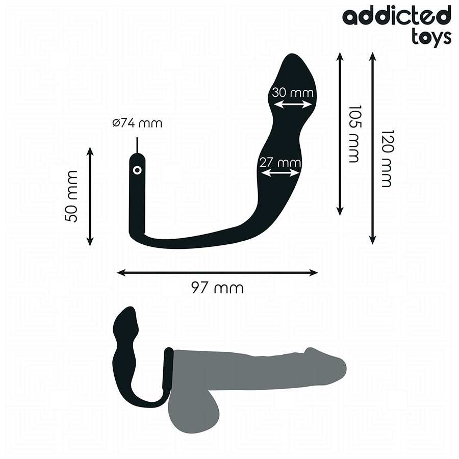 Addicted Analplug mit Ring Modell 2