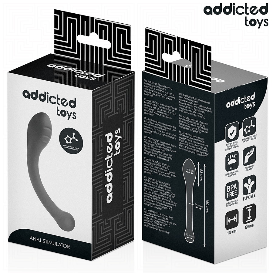 Addicted Toys Analstimulator 18 cm – Silikon, progressiv