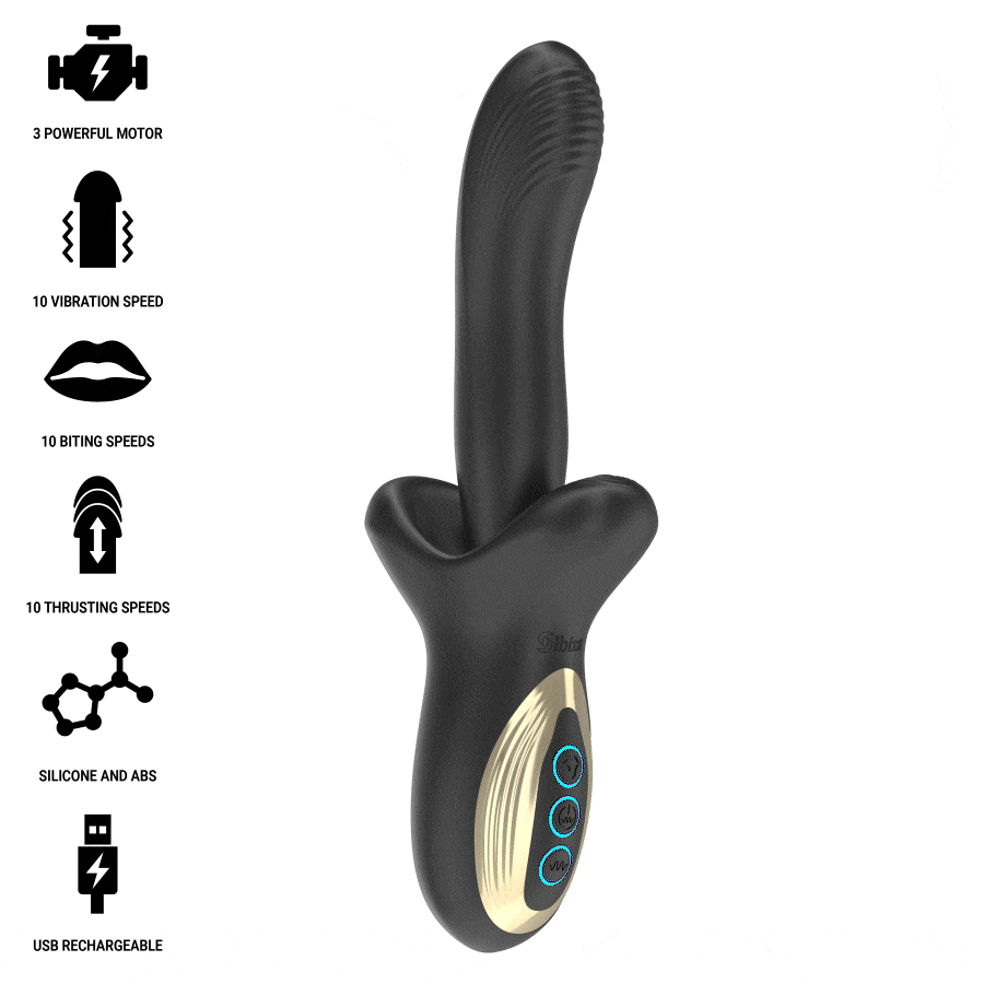 Ibiza – Kraftvibrator mit Stoß- und Beißeffekt