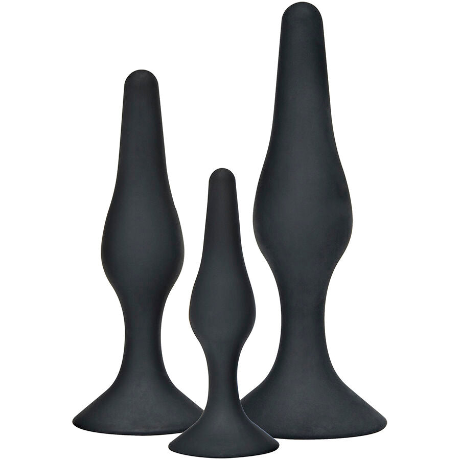 ToyJoy Anal Play Curvy Companions – 3 Plugs, Schwarz