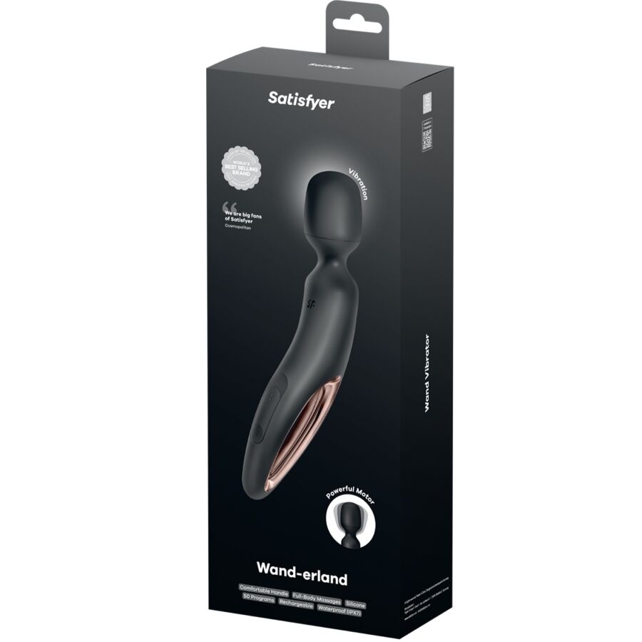 Satisfyer Wand Erland Vibrierendes Massager Schwarz