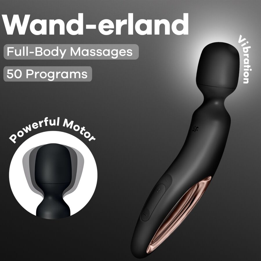 Satisfyer Wand Erland Vibrierendes Massager Schwarz