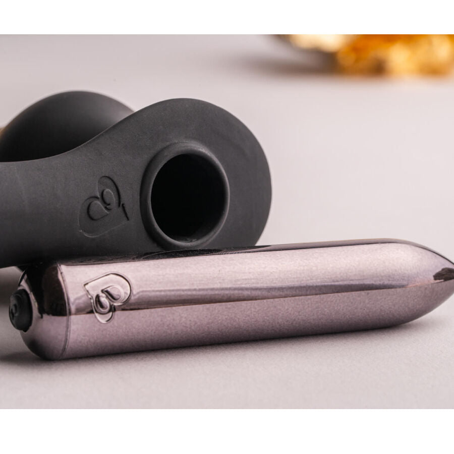 Rocks-Off Ro-Zen Pro – Analplug mit vibrierendem Penisring, schwarz