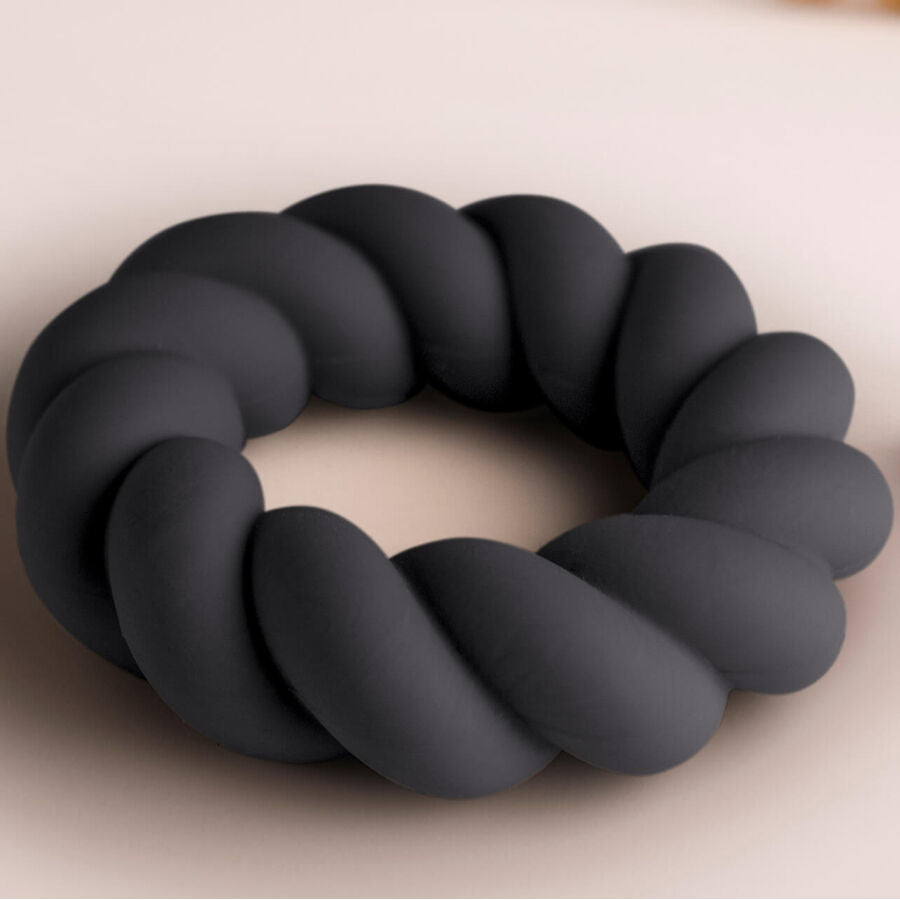 Rocks-Off Twist – Silikon-Penisring, schwarz