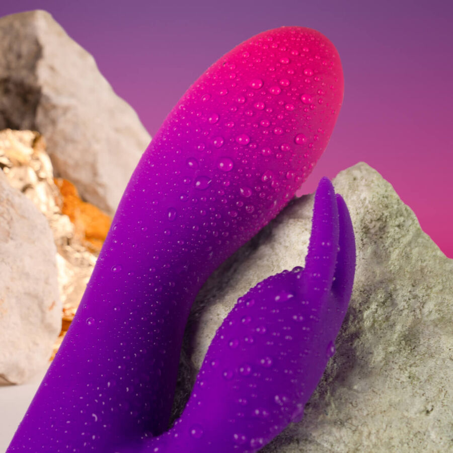 Rocks-Off Glo-Girl Rabbit – Rabbit-Vibrator mit 2 Motoren – lila