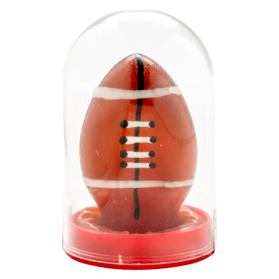 CONDOMERIE - HANDBEMALTE NEUHEITSKONDOME RUGBYBALL