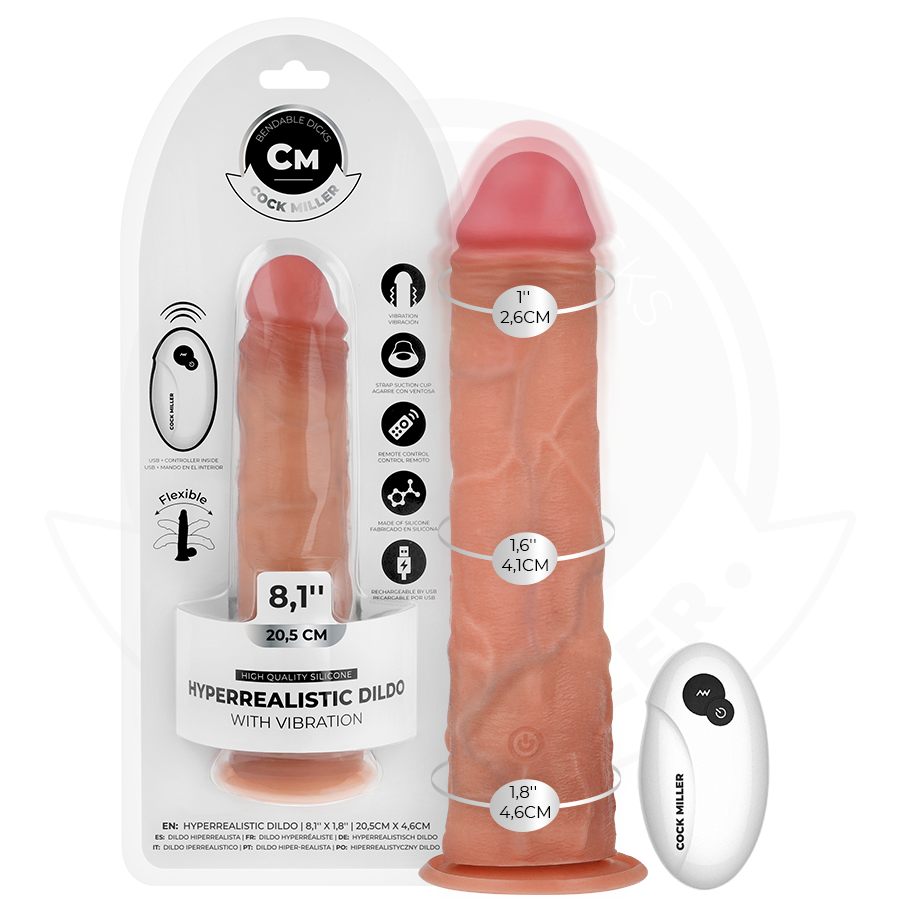 Cock Realistischer Dildo mit Saugnäpfen und Fernbedienung und