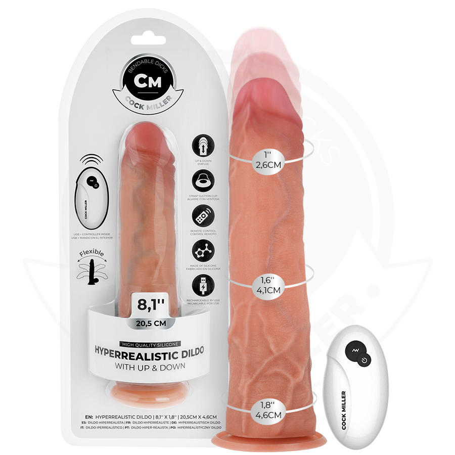 Cock Hyperrealistischer Dildo mit Saugnäpfen und Stossfunktion