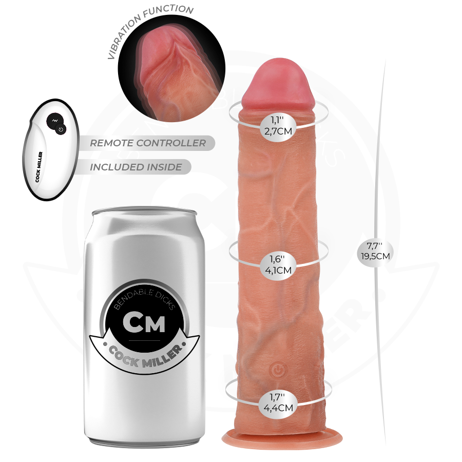 Cock Realistischer Dildo mit Saugnäpfen und Fernbedienung und