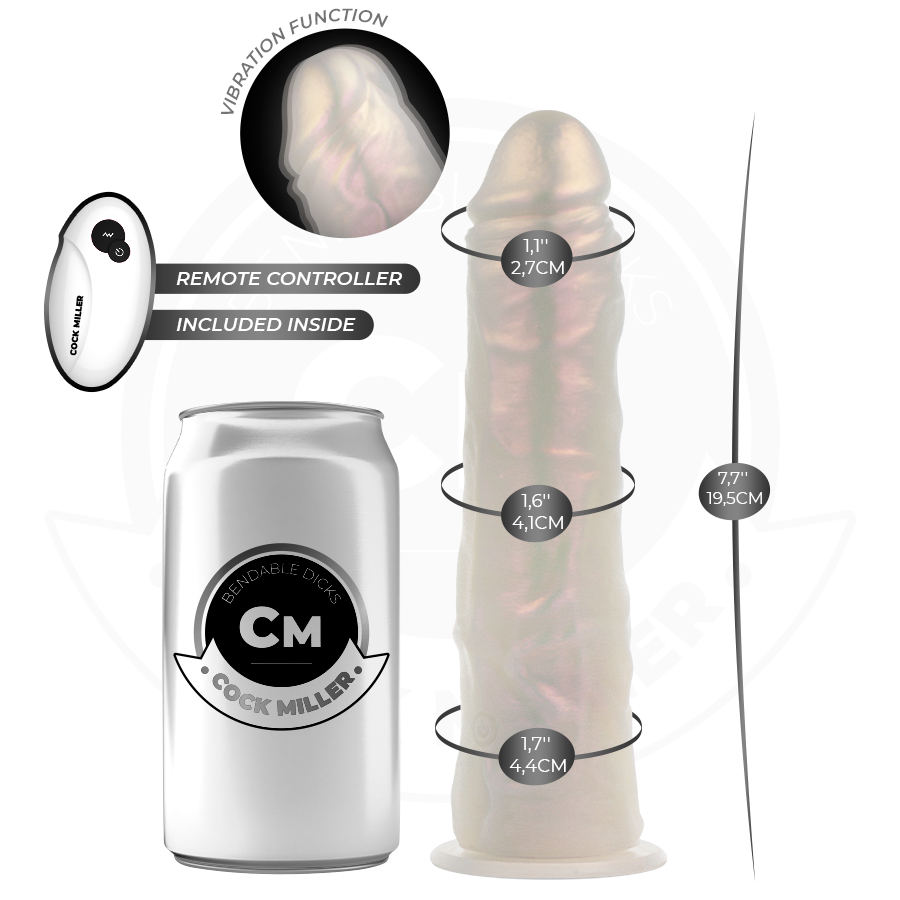 Cock Dildo mit Saugnäpfen, Lichtern und Vibration mit