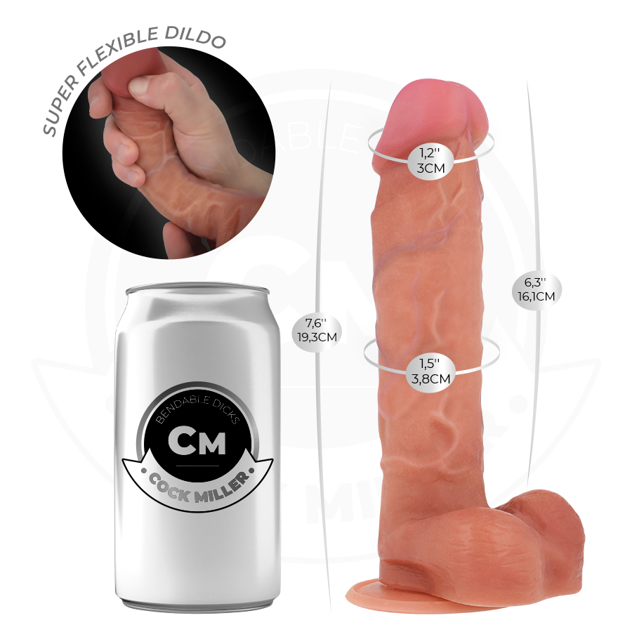 Cock Hyperrealistischer, Artikulierbarer Dildo 19,3 cm
