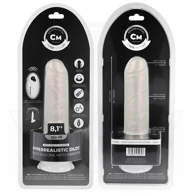 Cock Dildo mit Saugnäpfen, Lichtern und Vibration mit