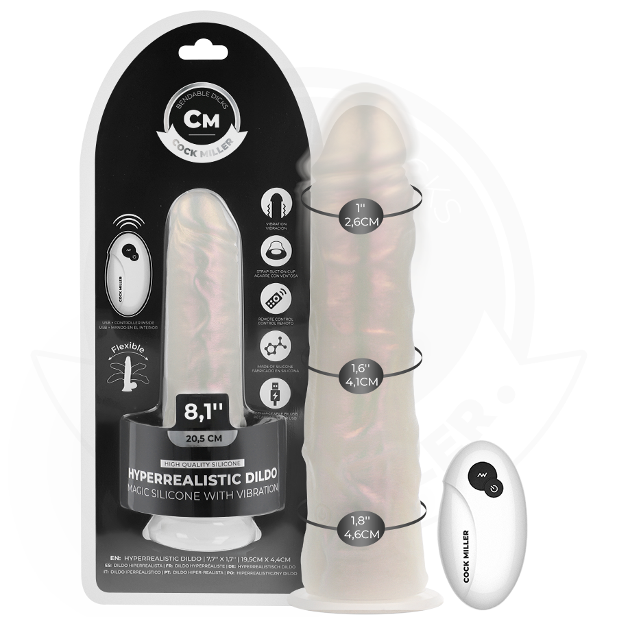 Cock Dildo mit Saugnäpfen, Lichtern und Vibration mit