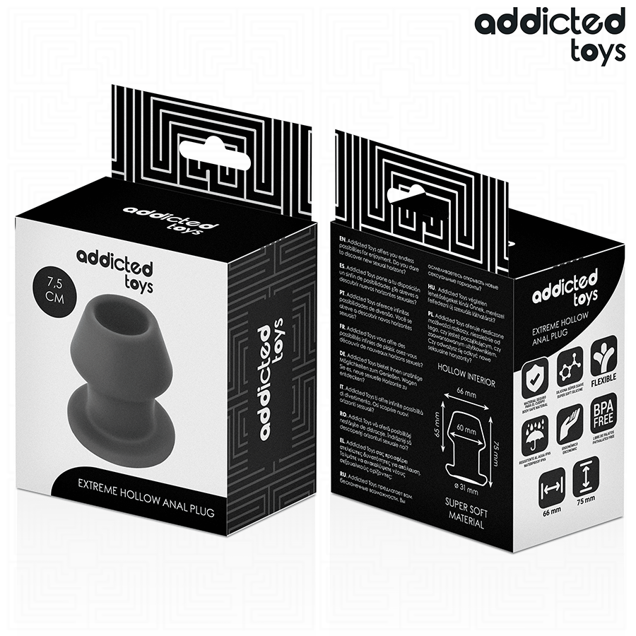 Addicted Extrem Hohl Anal Plug Grösse S 7,5 cm