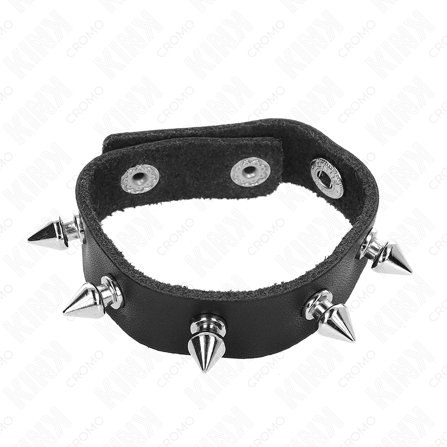 Kink Penisring aus Leder mit Spikes 21,5 x 1,6 cm