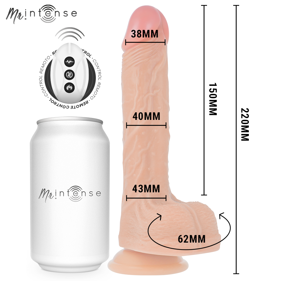 Mr. Intense Brosnan – Realist. Vibrationsdildo 22 cm