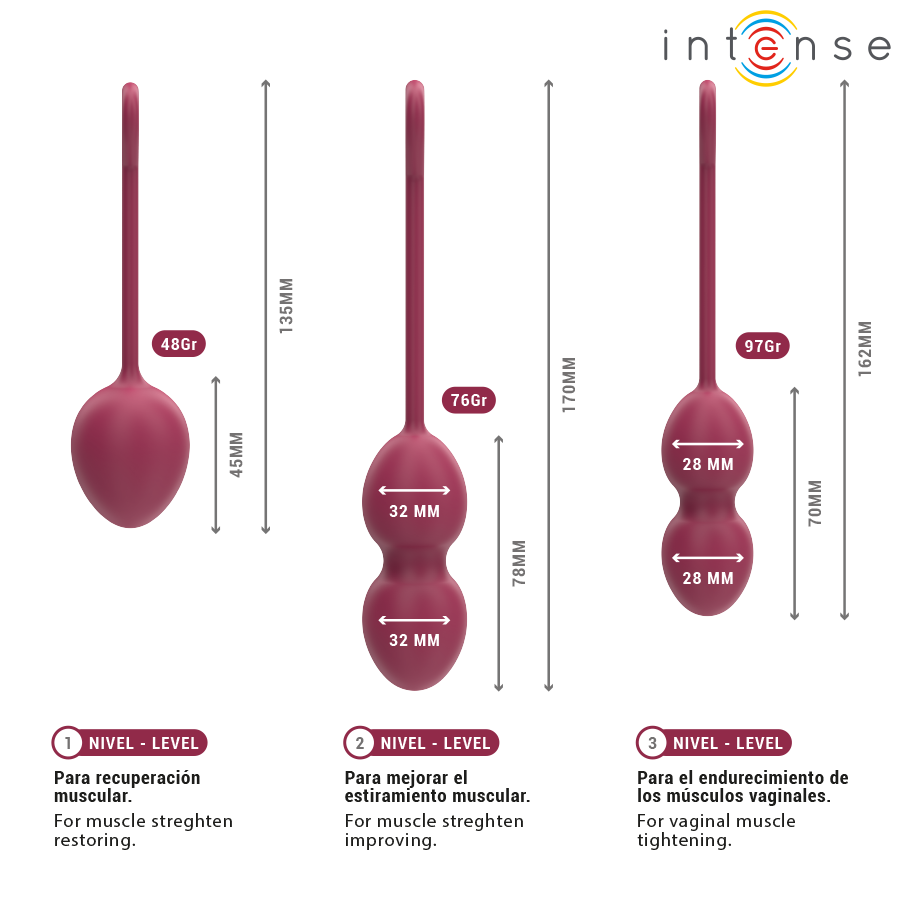 Intense Charli Kegel Ball Kit – Weinrot