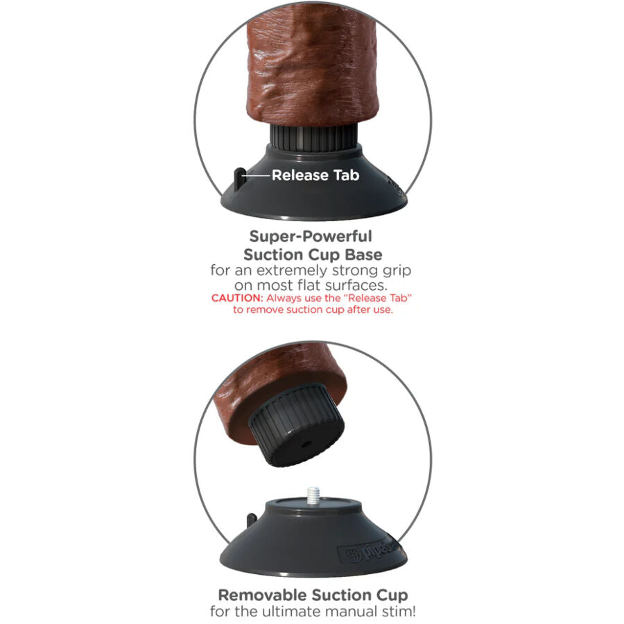 King Cock Vibrierender Dildo – Braun, 20,3 cm