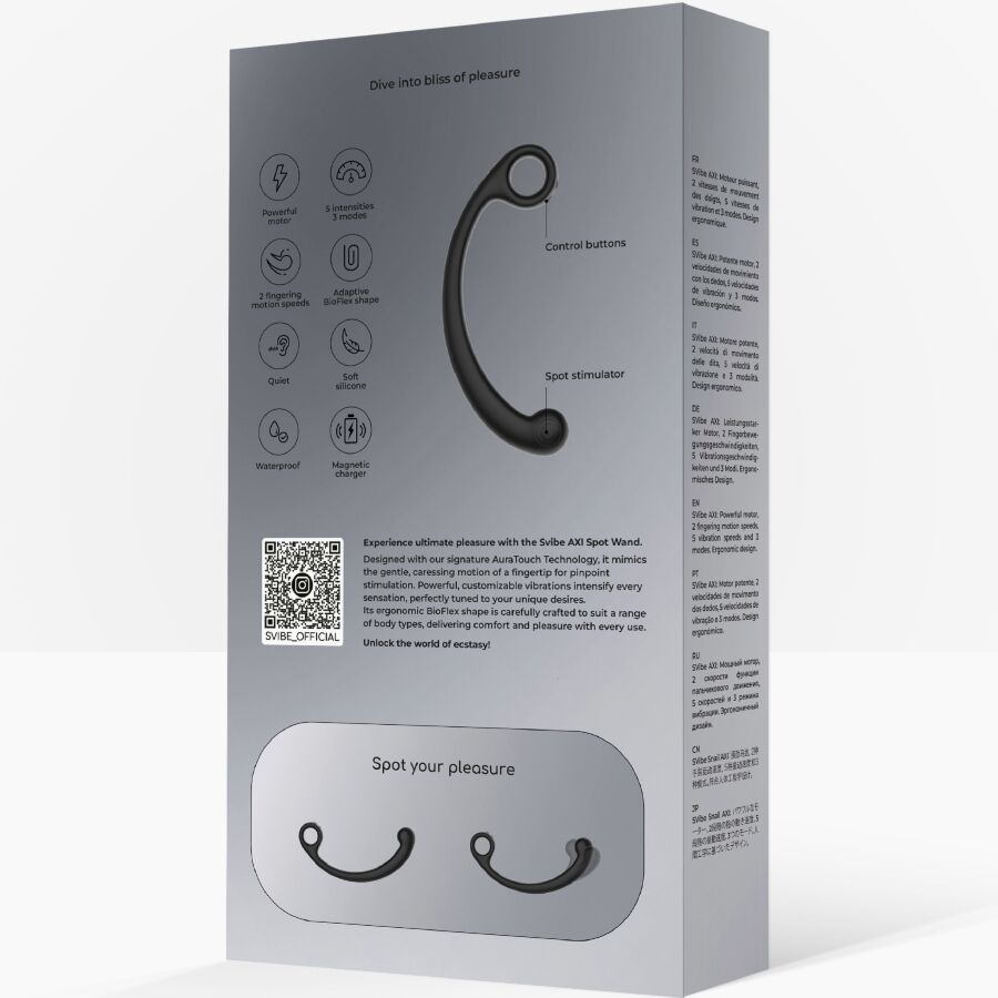 Snail Vibe Axi Vibrierender Massagestab – Schwarz