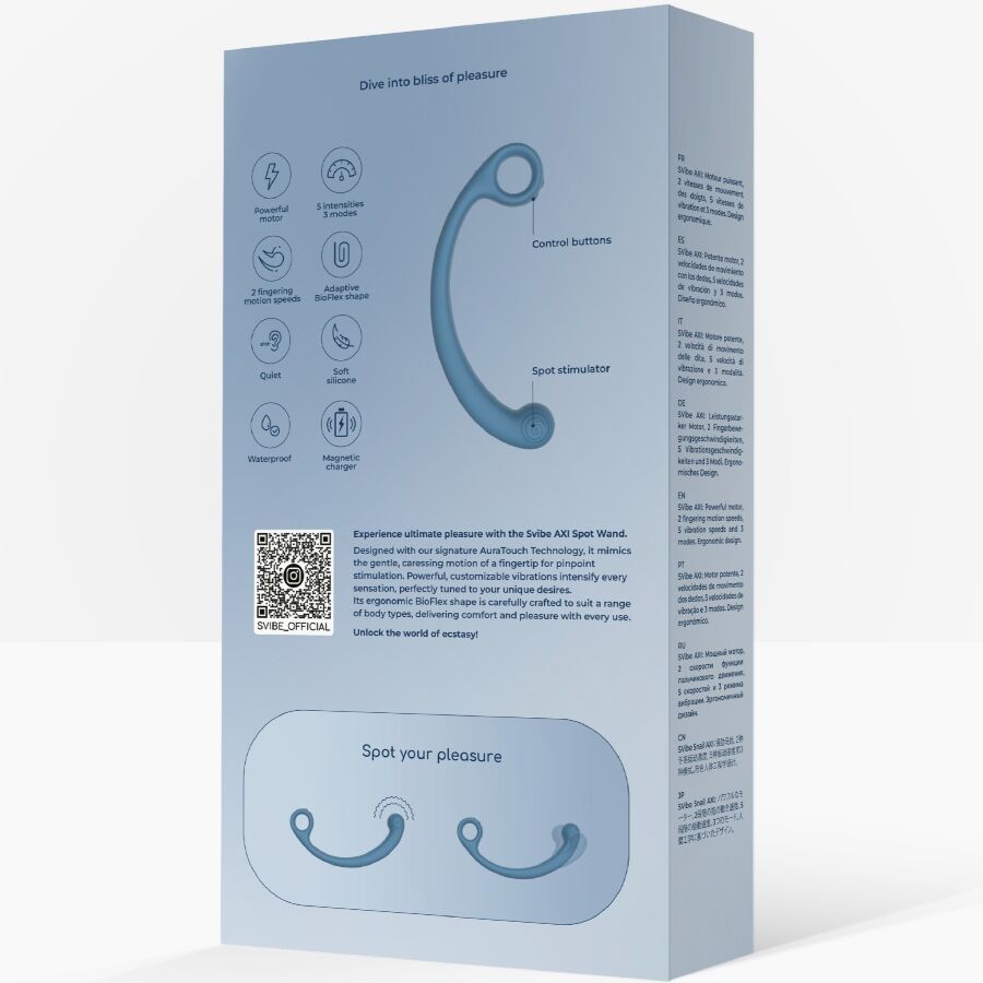 Snail Vibe Axi Vibrierender Massagestab – Blau