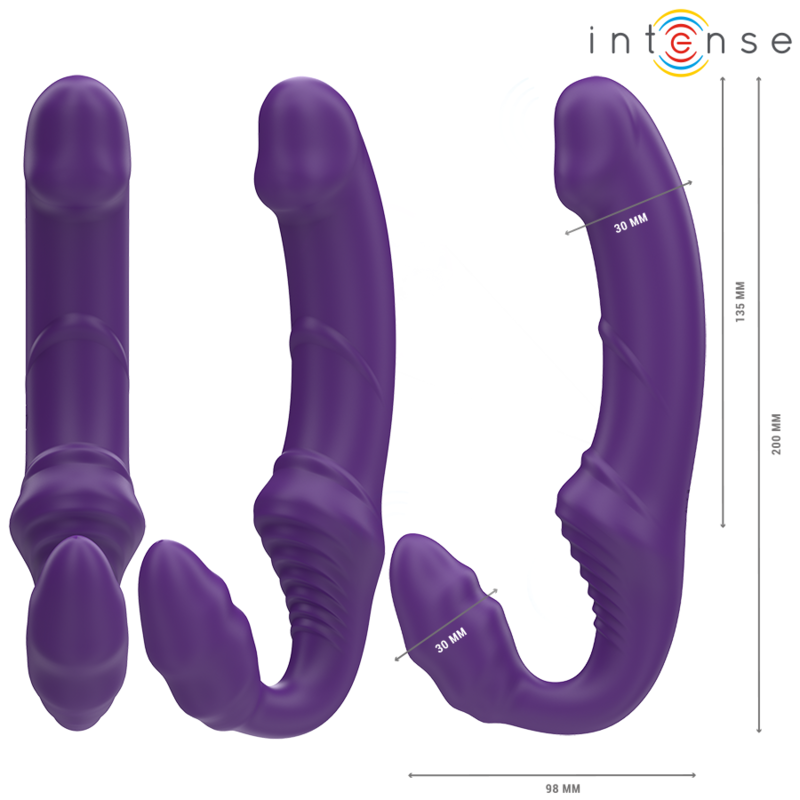 Intense Jill Doppelvibrator 20 cm Lila Fernbedienung