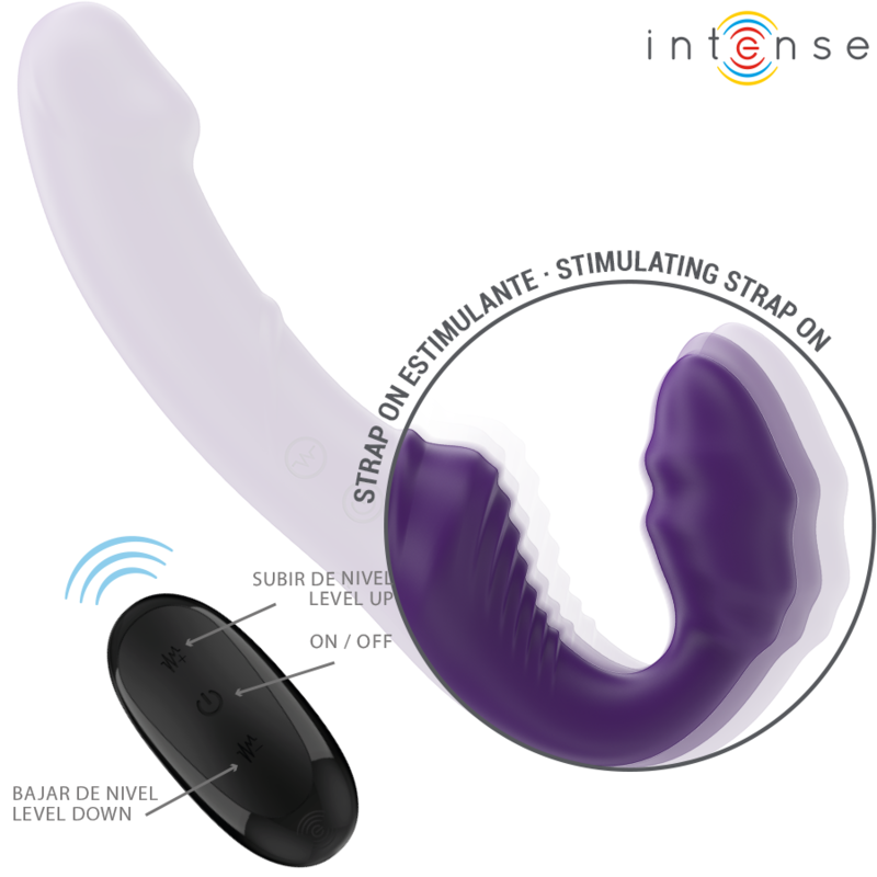 Intense Jill Doppelvibrator 20 cm Lila Fernbedienung