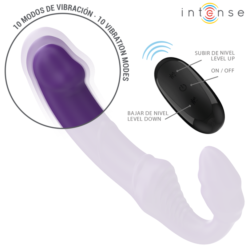 Intense Jill Doppelvibrator 20 cm Lila Fernbedienung