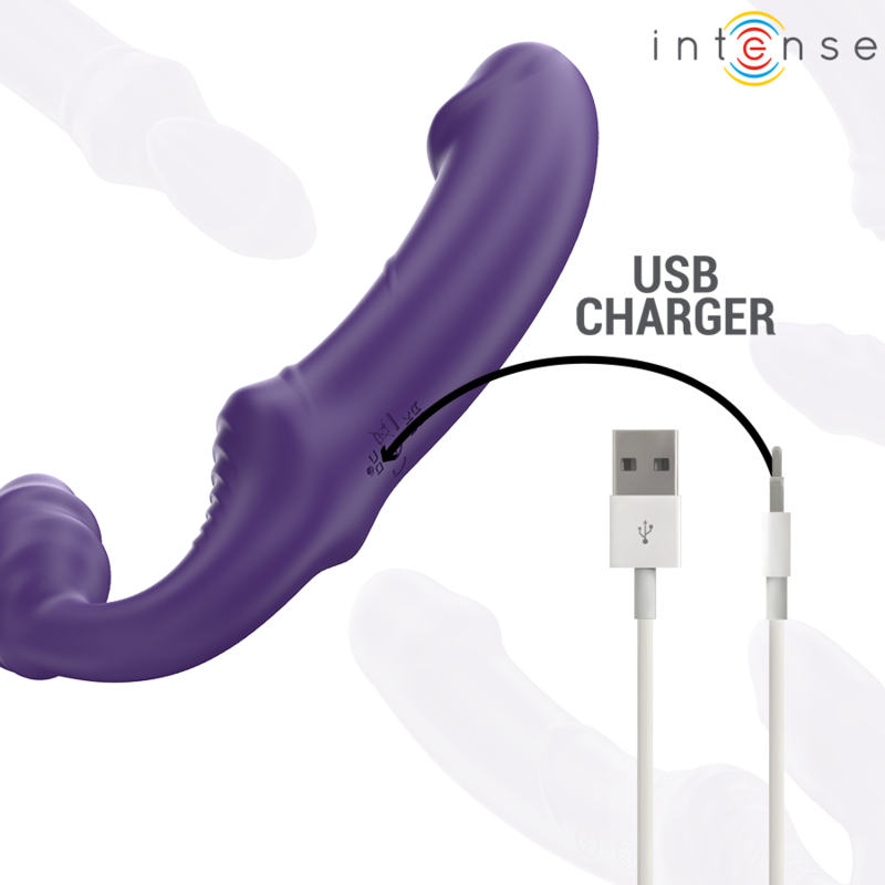 Intense Jill Doppelvibrator 20 cm Lila Fernbedienung