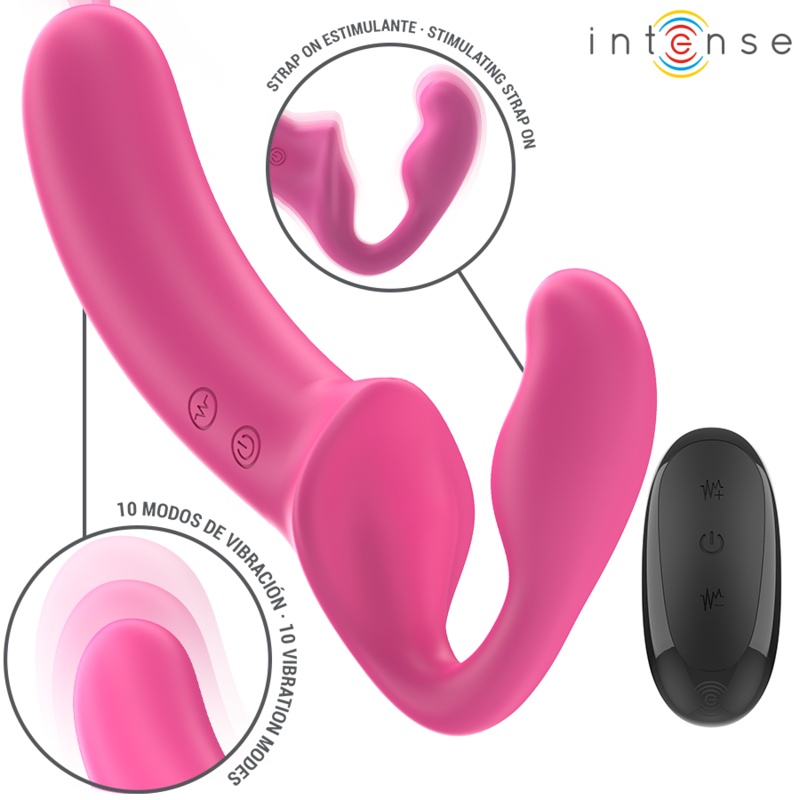 Intense Amy Doppelvibrator 20 cm Rosa Fernbedienung