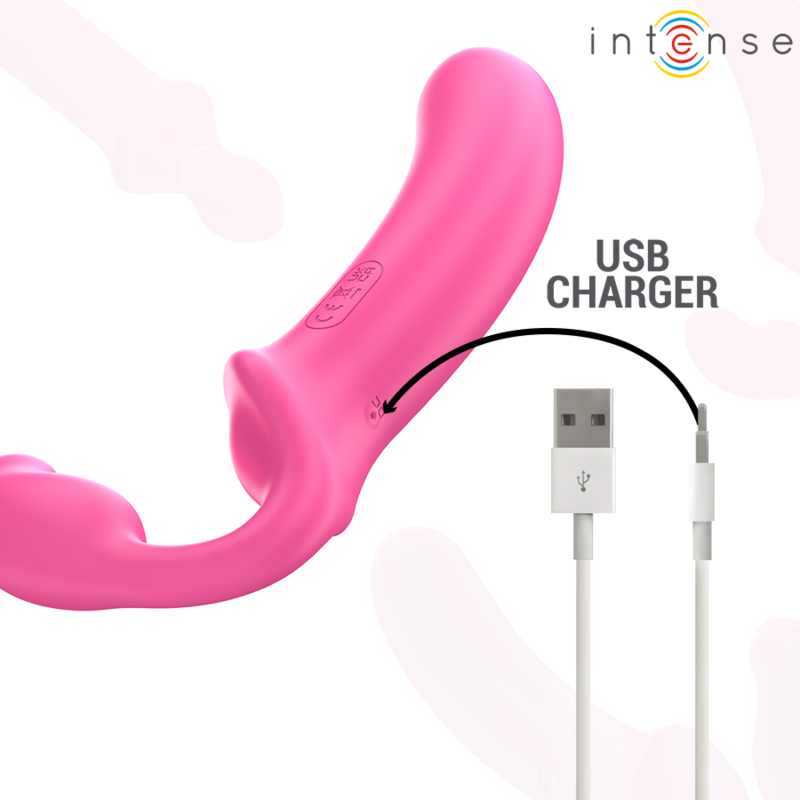 Intense Amy Doppelvibrator 20 cm Rosa Fernbedienung