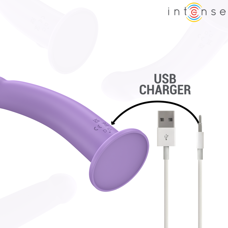Intense Eddie Vibrator 17,5 cm 10 Vibrationen Lila Fernbedienung