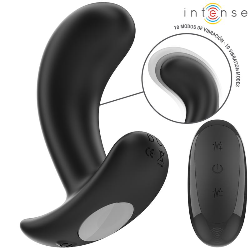 Intense Chandler Anal Plug 10 Vibrationen Schwarz Fernbedienung