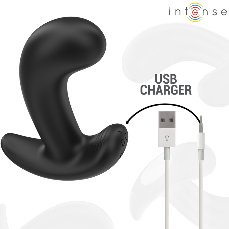 Intense Chandler Anal Plug 10 Vibrationen Schwarz Fernbedienung