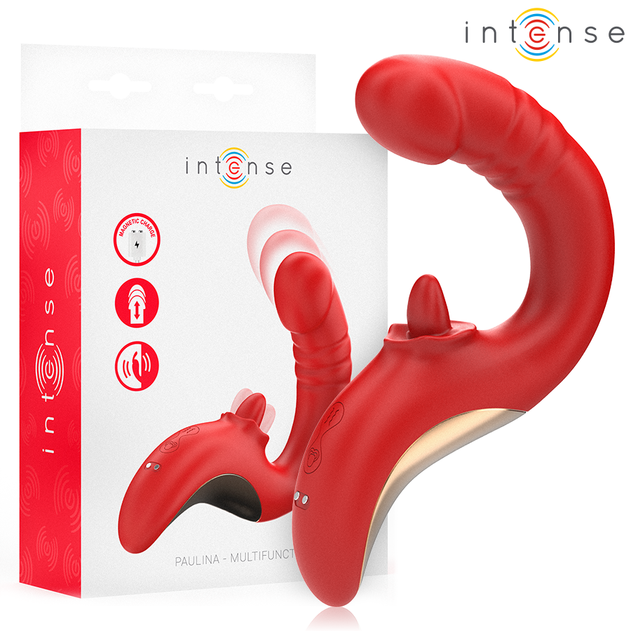 Intense Paulina Vibrator und Stimulator in U-form Rot
