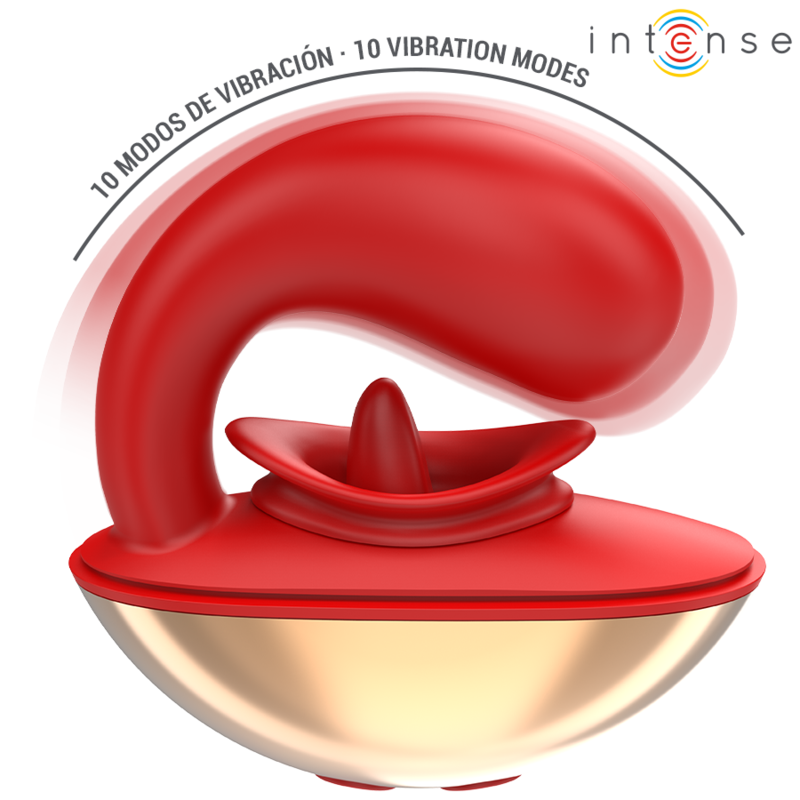 Intense Mariah Vibrator & Stimulator in U-form 10 Vibrationen Rot