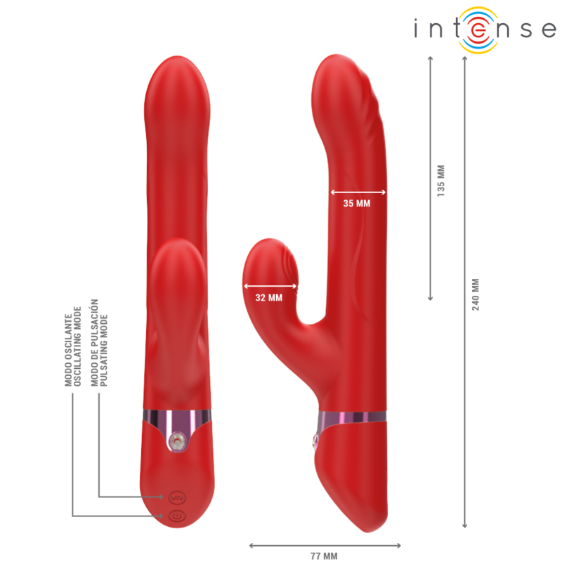 Intense Lele Multifunktionsvibrator Rotierend & Oszillation &