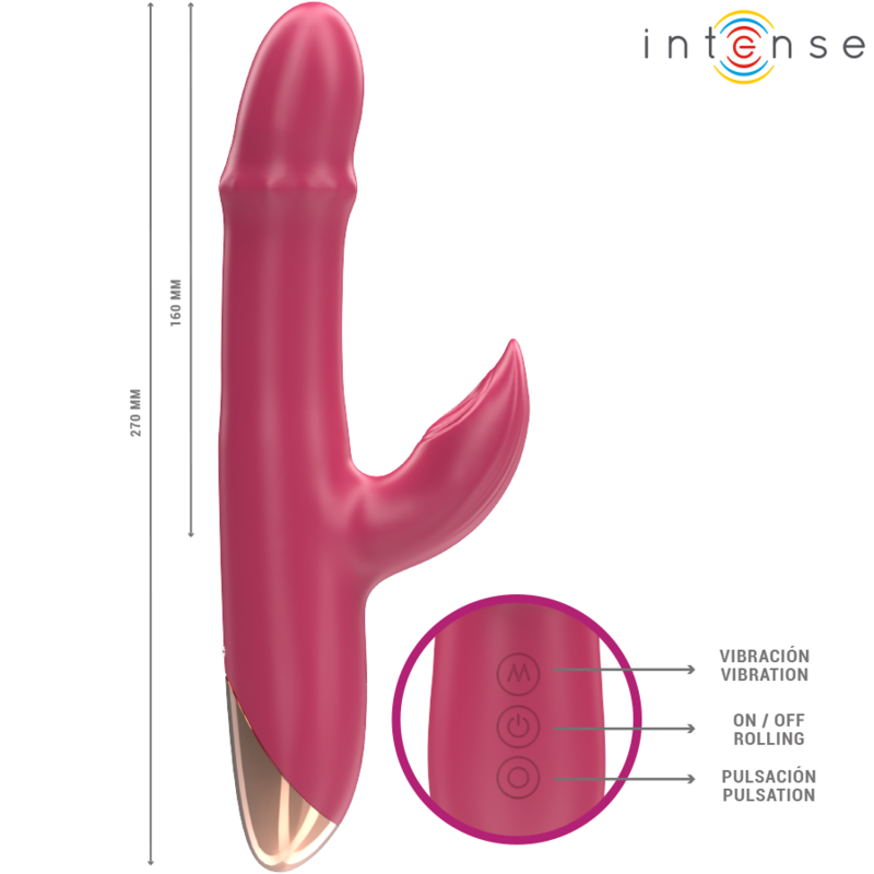 Intense Chloe Multifunktionsvibrator 3 in 1 Rot